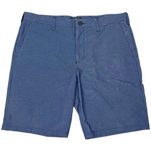 HURLEY Nike Dri-Fit Hybrid Shorts Mens 36 Blue Chino Comfort Casual Pockets